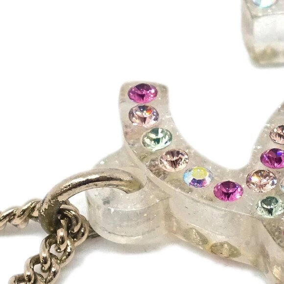 Chanel Gold Chain Bracelet Rhinestone 04A 194924 - Picture 3 of 4